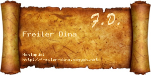 Freiler Dina névjegykártya